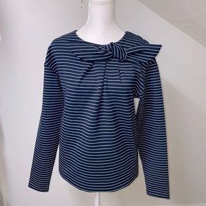 BANANA REPUBLIC Navy Bow-Tie Blouse